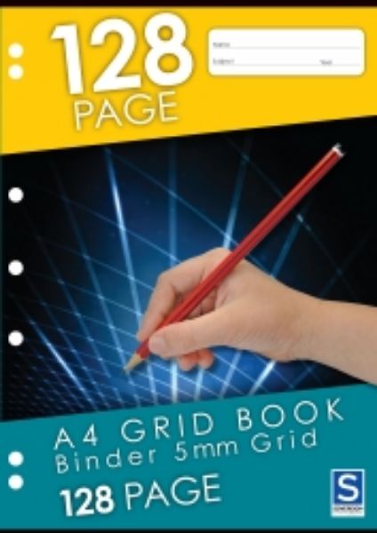 Picture of GRID/BINDER BOOK A4  128 PAGE GNS
