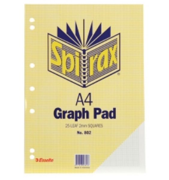 Picture of GRAPH PAD SPIRAX 802 A4 2MM 25LF