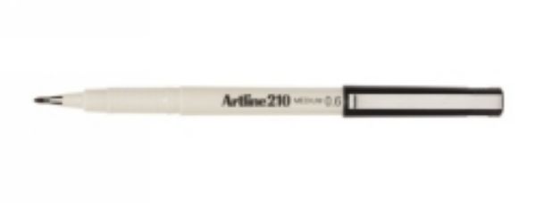 Picture of MARKER ARTLINE 210 MEDIUM BLACK 0.6MM