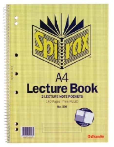 Picture of LECTURE BOOK SPIRAX 598 A4 FRONT POCKET
