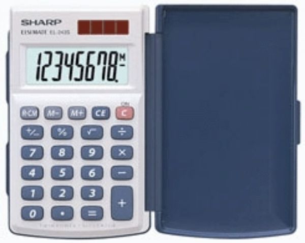 Picture of CALCULATOR SHARP EL243S 8 DGT SOLAR