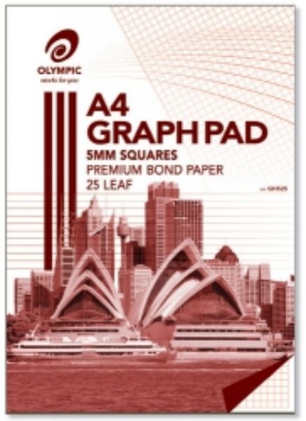 Picture of GRAPH PAD A4 40 LEAF 5MM SQUARE
