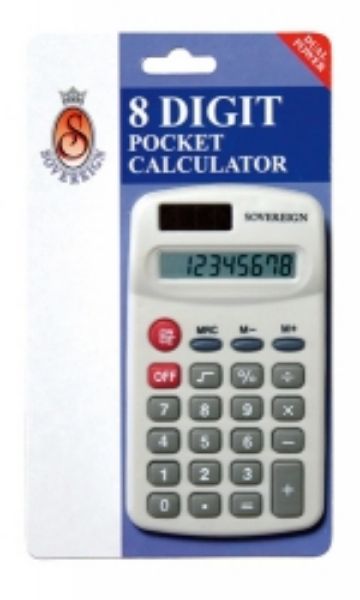 Picture of CALCULATOR SOVEREIGN SCA9008 8 DGT SCHOO